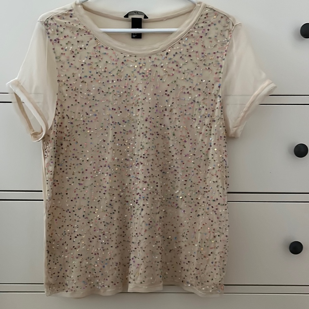 H&M Size M Sequin Top